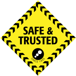 Safe and Trusted Blue bg 400px Photoroom
